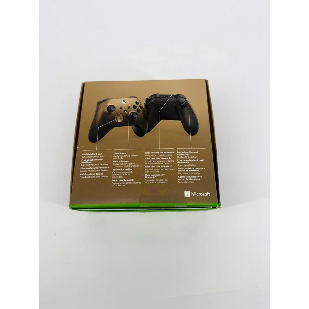 Xbox Wireless Controller Gold Shadow Special Edition Metallic Gold Black